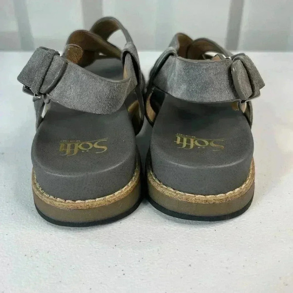NWB Sofft Fairbrook Women’s Sandal Flats Steel Gray Size 7.5 Summer Comfortable - Picture 6 of 11